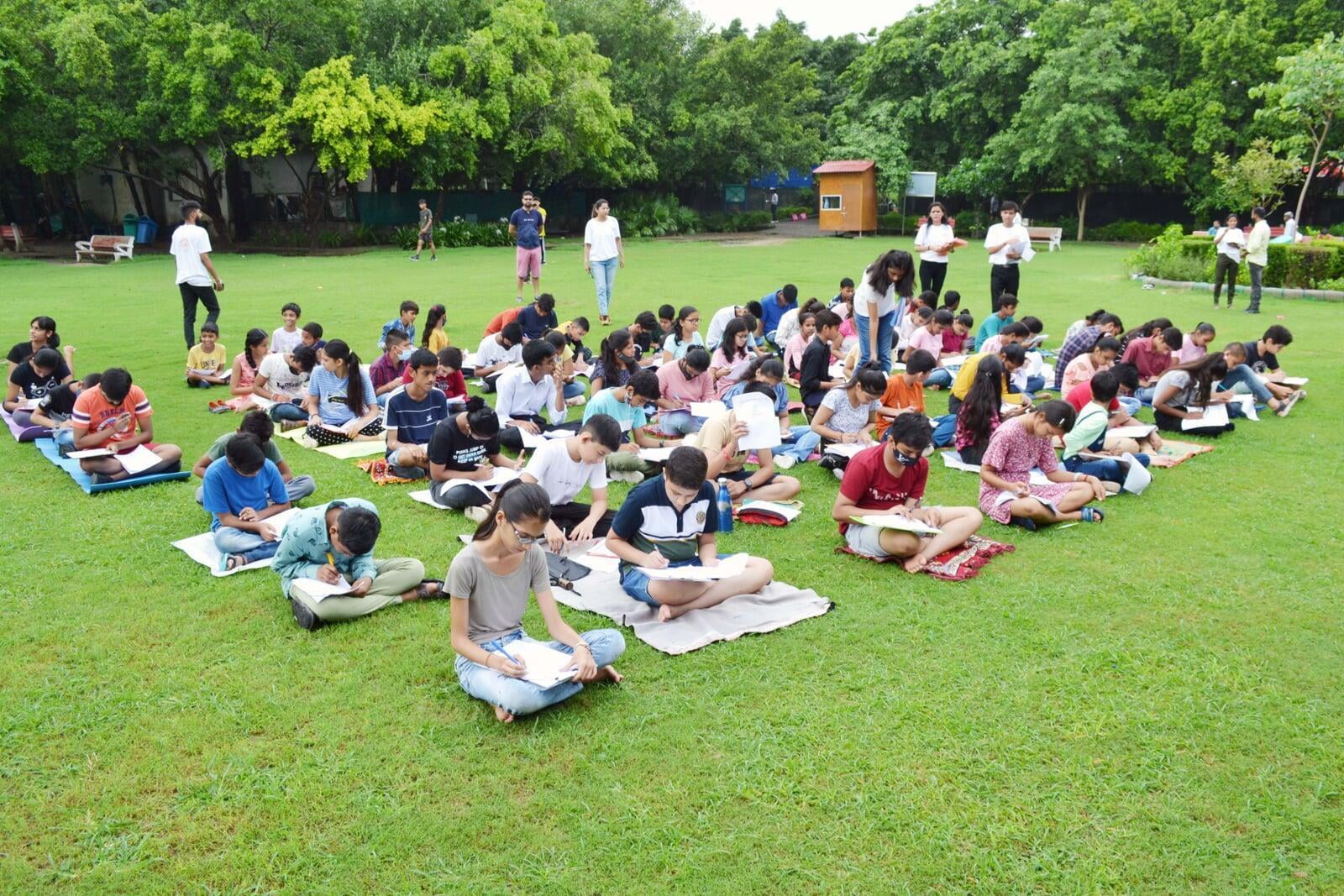 Students giving Test in Park Dreamers Quiz